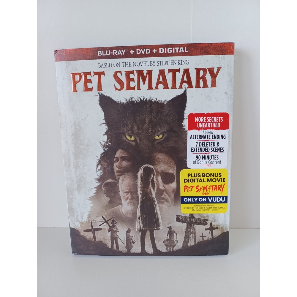 Pet Sematary Blu-Ray DVD & Digital Horror Scary Movie Electronics Entertainment
